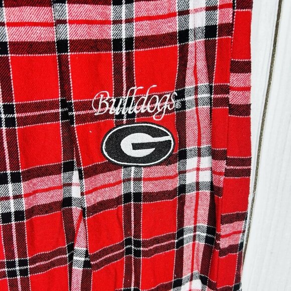 Georgia (UGA) Bulldogs Pajama Pants Sideline Apparel Red Plaid Women's Sz M - Picture 2 of 8